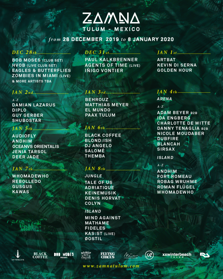 Zamna Festival Tulum reveals its complete schedule Electronic Groove