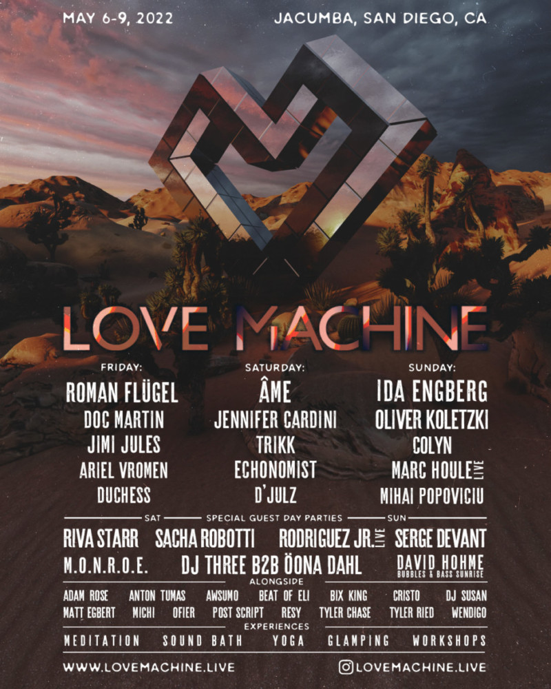 Love Machine announce final lineup for May festival Electronic Groove