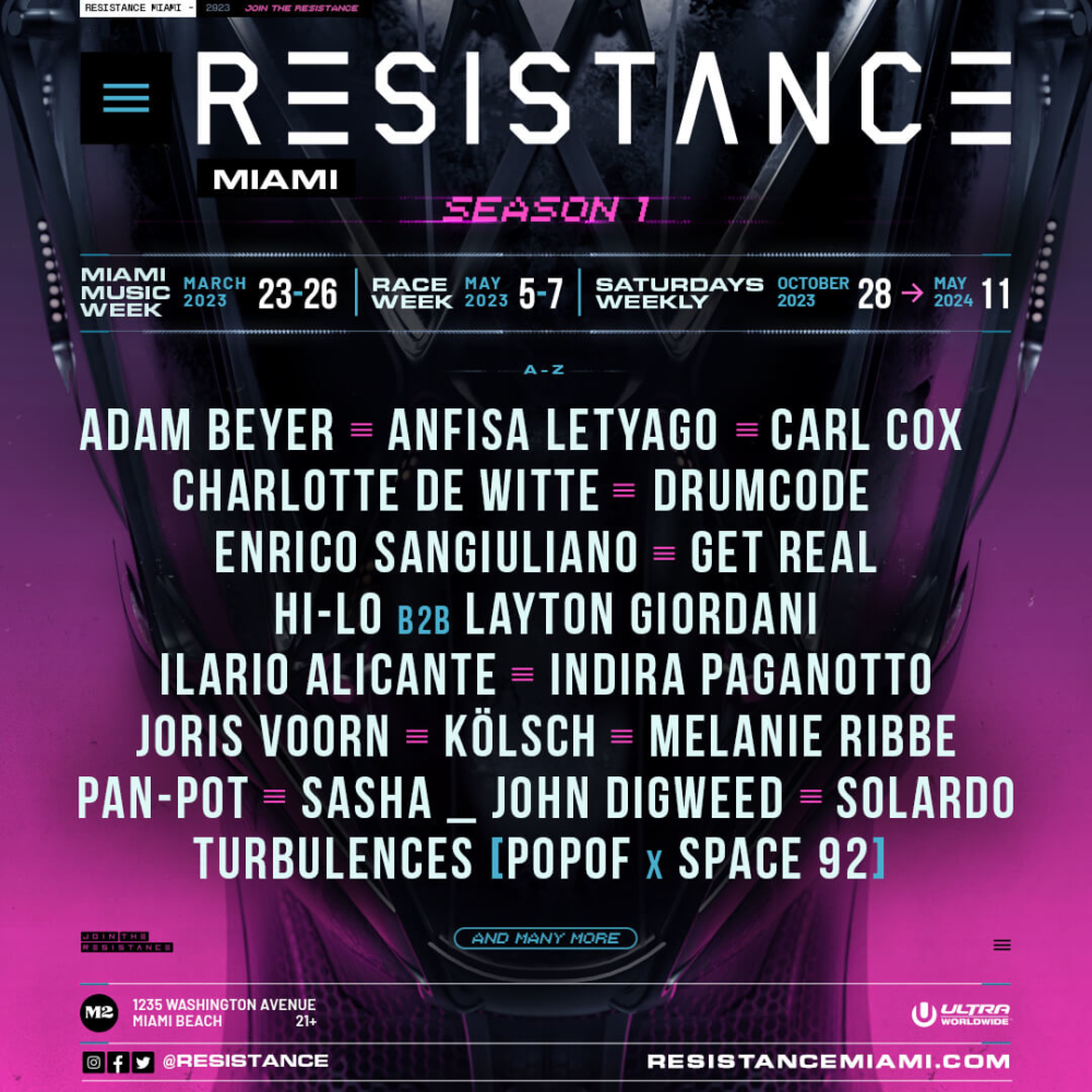 RESISTANCE’s M2 club residency takes over Miami Music Week - Electronic ...