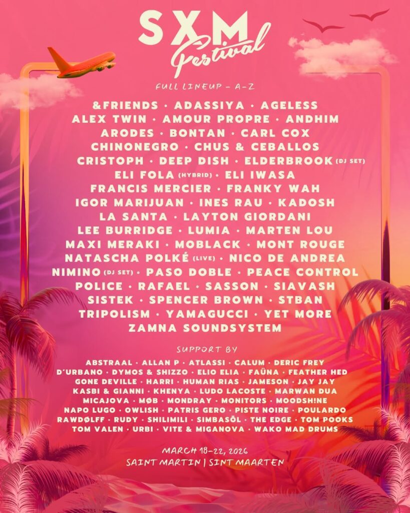 SXM Festival announces 2026 lineup with Carl Cox, Deep Dish, & more ...