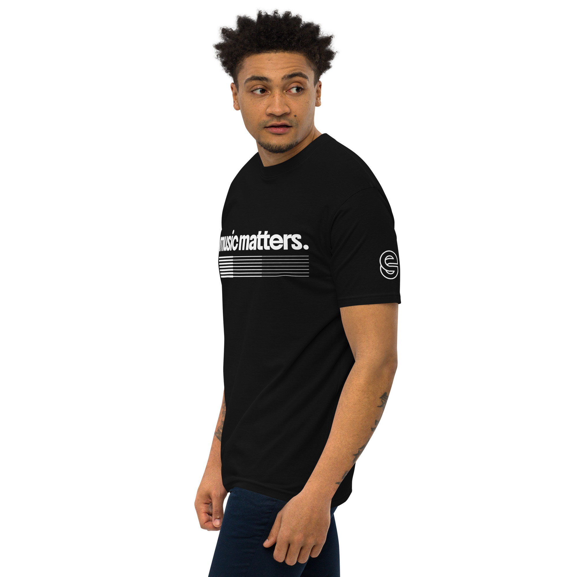 Music Matters Men’s premium heavyweight tee - Image 3
